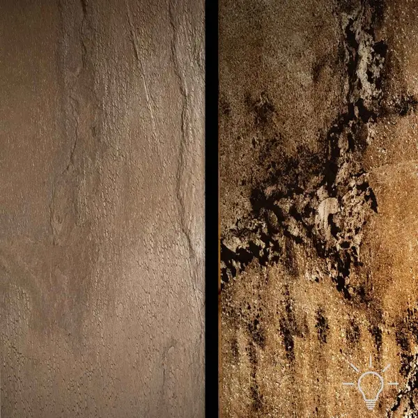 Ardezie Flexibila Translucida SKIN 2mm - AuBurn, 122x61 cm | Iluminare Ambientala, Interior & Exterior