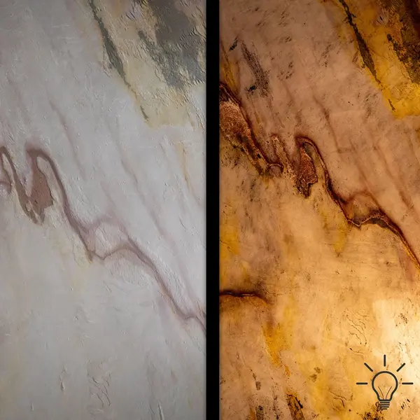 Ardezie Flexibila Translucida SKIN 2mm - Indian Autumn, 122x61 cm | Iluminare Ambientala, Interior & Exterior