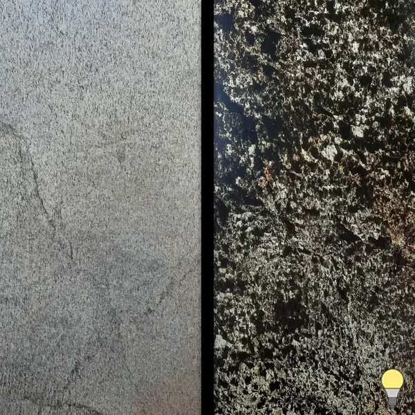 Ardezie Flexibila Translucida SKIN 2mm - Silver Shine Gold, 185 x 61 cm | Iluminare Ambientala, Interior & Exterior