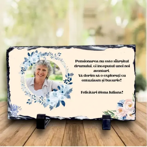 Ardezie personalizata Cadou pentru pensionare