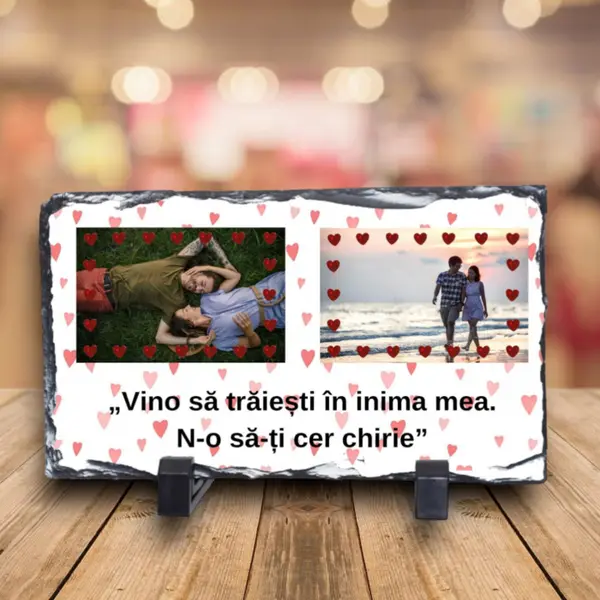 Ardezie personalizata Love 2 poze