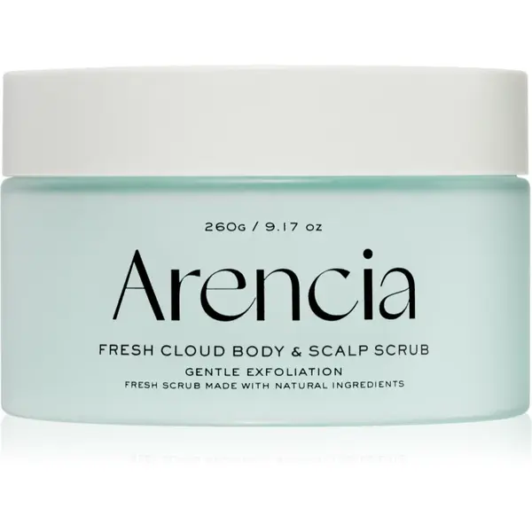 Arencia Fresh Cloud French Mint & Lily crema delicata pentru exfoliere pentru corp si par 260 g