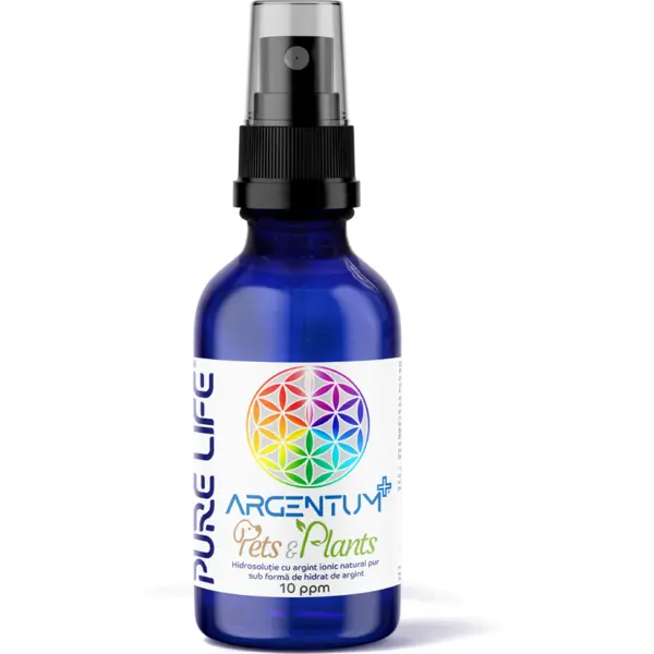Argentum+ pentru Animale de Companie si Plante Ornamentale 10ppm cu Pulverizator 60ml