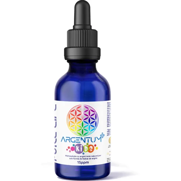 Argentum PLUS Kids 15ppm pentru Copii Varsta 4-14 Ani cu Pipeta 60ml