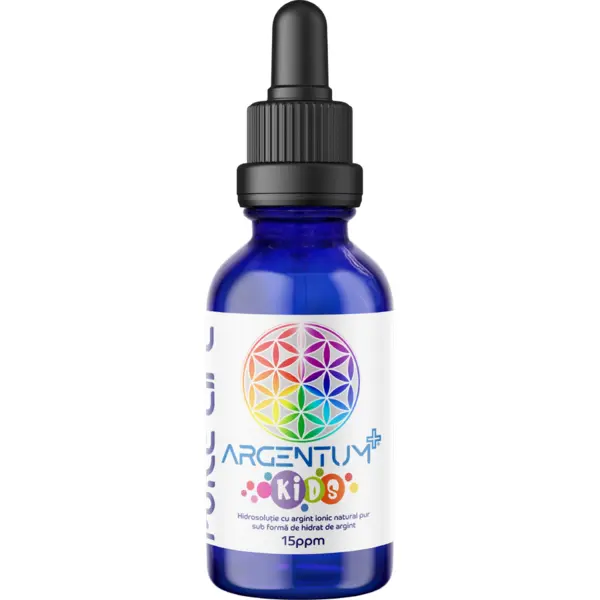 Argentum PLUS Kids 15ppm pentru Copii Varsta 4-14 Ani cu Pipeta 30ml