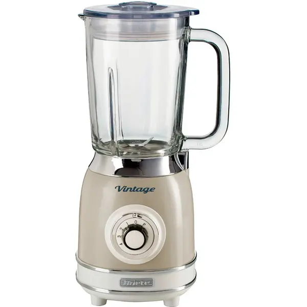 Ariete Blender Ariete Vintage, pahar de sticla, 1000W, 4 trepte de viteza + functie Pulse,Crem