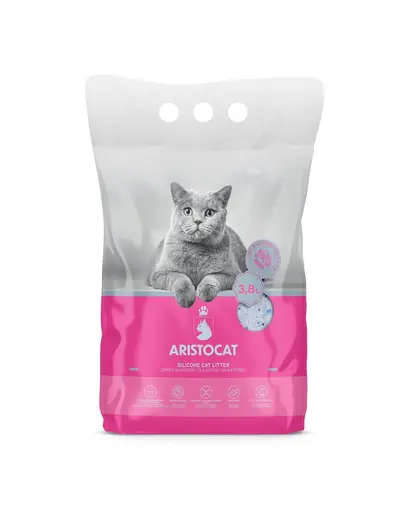 ARISTOCAT Nisip din silicon pentru litiera pisicilor, silica fara miros 3.8 L