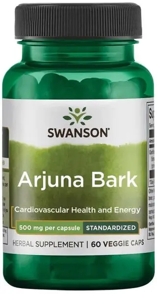 Arjuna, 500 mg, 60 capsule vegetale, Swanson