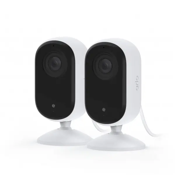 Arlo Set 2 camere de securitate pentru interior Arlo (VMC3260-100EUS) Essential (Gen.2), 4MP, 2K (Alb)