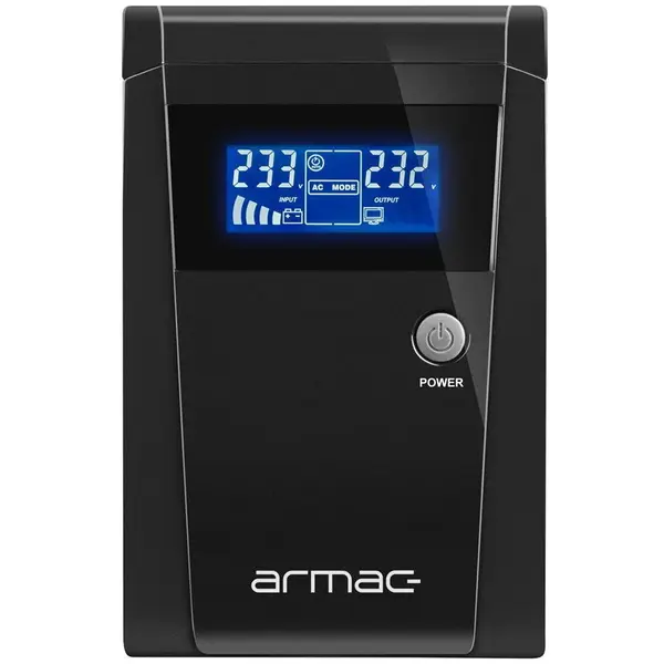 Armac Sursa de alimentare neintreruptibila, Armac Office 1000E LCD, 1000VA, 650W, USB, Negru
