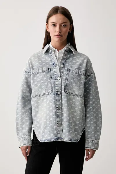 Armani Exchange cămașă de damă din denim