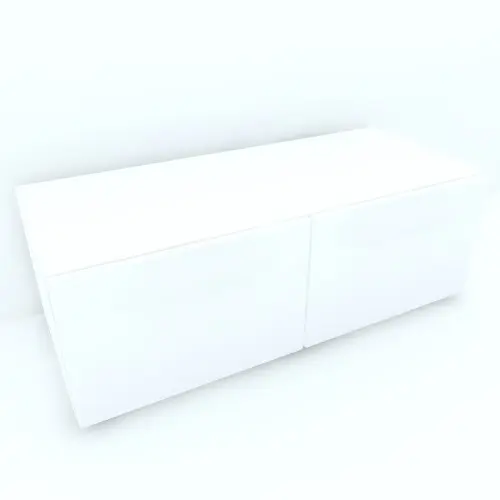 Armonia Comoda alba cu 2 usi cu sistem "PUSH TO OPEN" fronturi MDF Alb Lucios