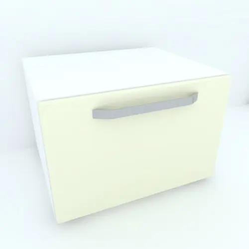 Armonia Comoda alba cu o usa cu maner front MDF Vanilie