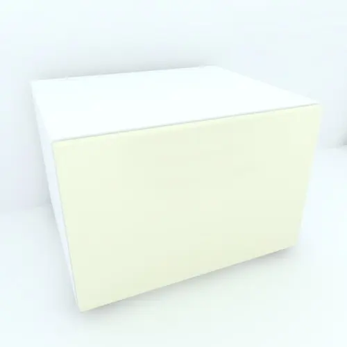 Armonia Comoda alba cu o usa cu sistem "PUSH TO OPEN" front MDF Vanilie