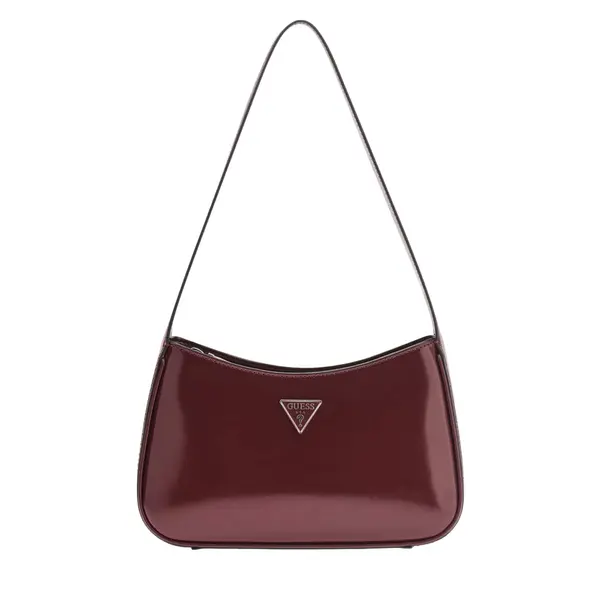 Arnela top zip shoulder bag burgundy