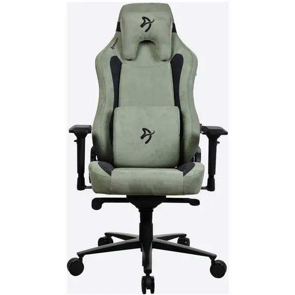 AROZZI Scaun Gaming Arozzi Vernazza SuperSoft, material textil, greutate suportata 145 kg, perne din spuma cu memorie, Verde