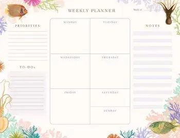 Art of Nature: Under the Sea Weekly Planner Notepad, Hardback/Insight Editions
