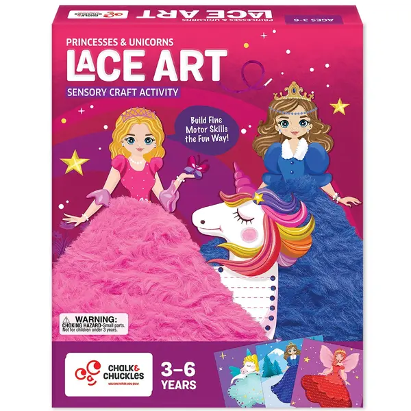 Arta cu sireturi pufoase - Printese unicorni
