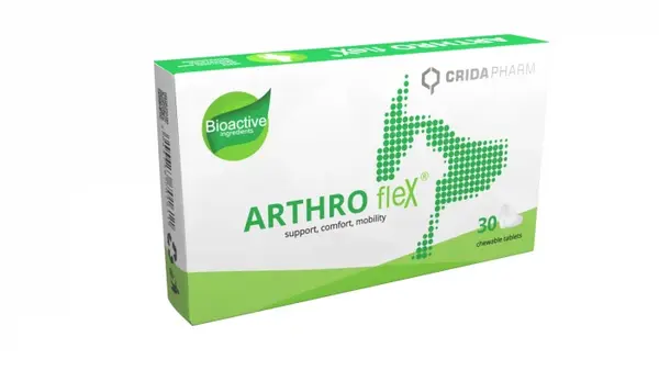 ARTHROﬂeX supliment pentru caini si pisici, dezvoltata pentru a oferi suport nutritional si a fortiﬁca sanatatea articulatiilor - 30 comprimate