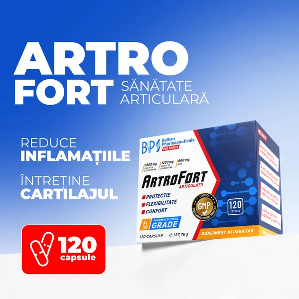ArtroFort, Supliment pentru reducerea durerilor de articulații, 120 Caps