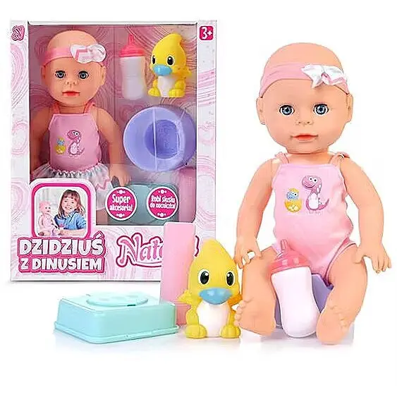 Artyk Papusa Artyk Natalia baby bath doll 33 cm, corp moale, bea si face pipi