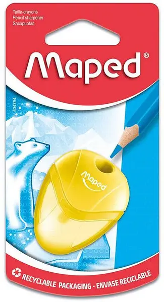 Ascuțitoare Maped Igloo - Galben, simplu