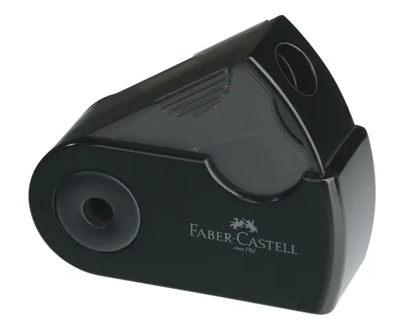 Ascutitoare simpla, cu rezervor, Faber-Castell Sleeve-Mini Neagra