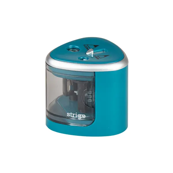 Ascutitoare Strigo dubla electrica pentru creioane,alimentare 4 baterii AA neincluse,verde