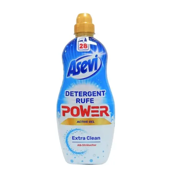 Asevi Detergent Lichid Rufe 1,4L Power Extra Clean 28 Spalari Engros