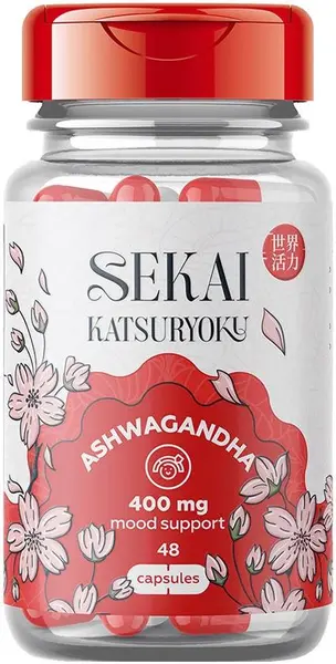 Ashwagandha, 48 capsule, Sekai Katsuryoku