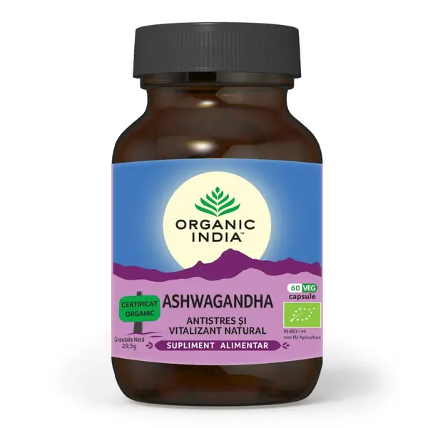 Ashwagandha Antistres, 60 capsule, Organic India