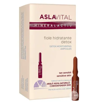 Aslavital Mineralactiv fiole hidratante detox 7 fiole
