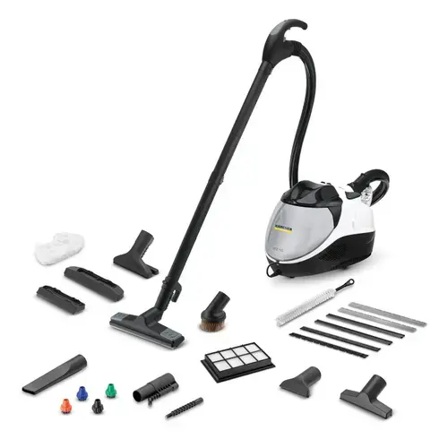 Aspirator cu abur Karcher SV 7, 2200 W, 4 bar (Alb/Negru)