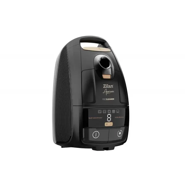 Aspirator cu sac Aurum Zilan ZLN4500, Putere 2400W, Capacitate 5L, Motor din cupru, Furtun pivotant 360°, Telecomanda, Afisaj digital