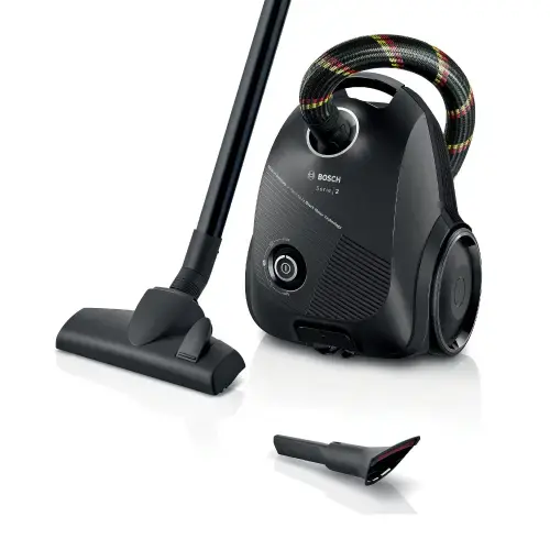 Aspirator cu sac Bosch Seria 2 BGDS2CHAMP, Filtru Igienic, 600 W (Negru)