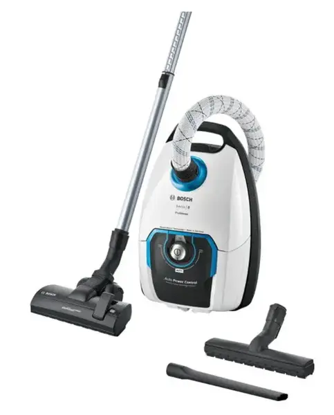 Aspirator cu sac Bosch Serie 8 ProSilence BGL8SIL6, 5 L, 800 W (Alb/Negru)