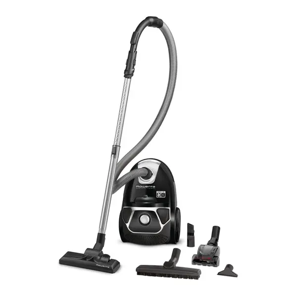 Aspirator cu sac Rowenta Compact Power Animal Care RO3985EA 900W tub telescopic Sac Hygiene+ negru