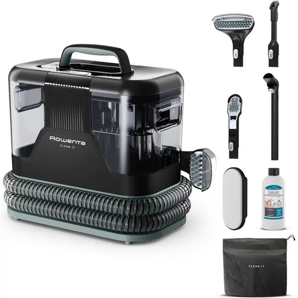 Aspirator cu spalare Rowenta Clean IT IN5021F0, 750W, putere aspirare 13.5kpa, rezervor apa detergent 2.3L, rezervor apa murdara 1.5L, perii 8 15 cm,