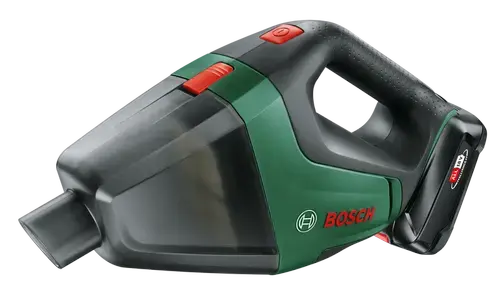 Aspirator de mana 2-in-1 BOSCH 06033B9103, Autonomie 20 minute, 18 V, Functionare uscata (Verde)