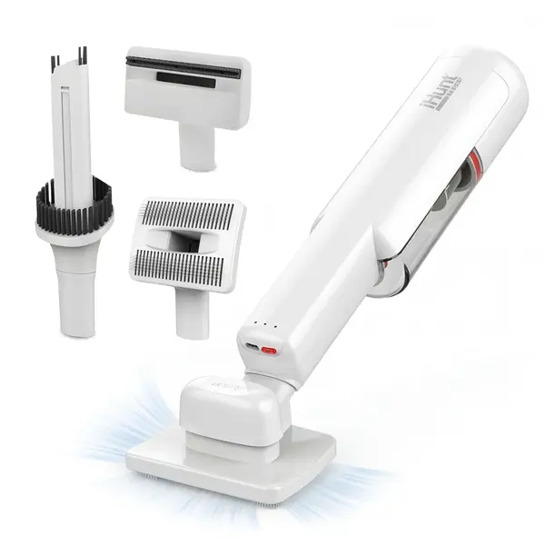 Aspirator de Mana fara Fir iHunt Bro Vacuum Cleaner 3-in-1, 100W, 13kPa, Autonomie 25 Min, Recipient 250ml, LED, pentru Par de Animale