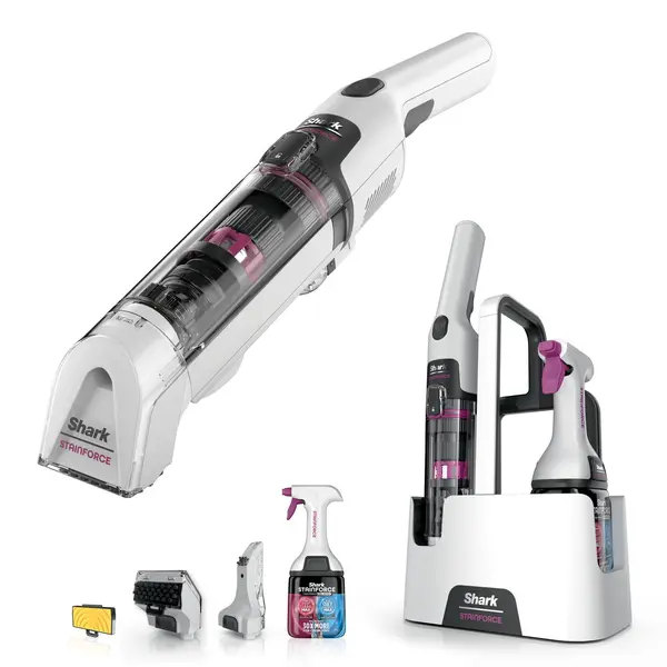 Aspirator de mână Shark - StainForce HX100EUT, fără fir, 100W, alb