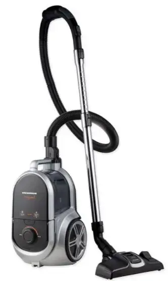 Aspirator fara sac Heinner HVC-M800GREY, sistem ciclonic cu filtru HEPA 12, perie ECO, putere: 800W, putere de absorbtie: 160W, capacitate recipient praf: 2.5L, tub telescopic din metal (Gri)