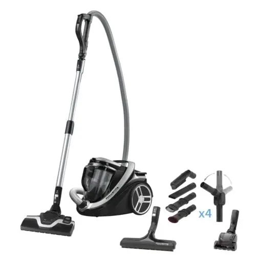 Aspirator fara sac Rowenta Silence Force Cyclonic 5***** RO7689EA 550 W Tehnologie Ciclonica cap de aspirare Power Air maner Ergo Comfort capacit