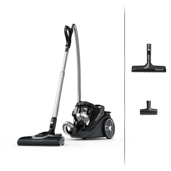 Aspirator fara sac Rowenta Silence Force Cyclonic Effitech® RO7935EA 500 W recipient pentru praf 2.5 L 3 niveluri de filtrare negru