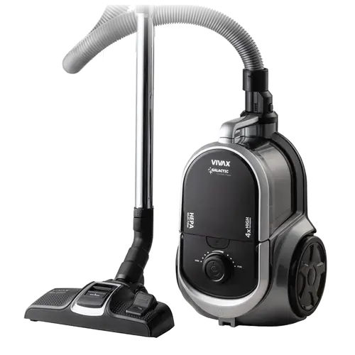 Aspirator fara sac Vivax VCC-8004AB, 800W, Recipient 2.5 L, Cablu 6m, Filtru HEPA 12 (Negru)