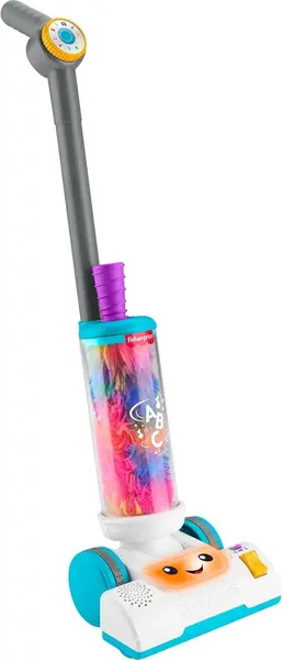 Aspirator pentru copii 2 în 1 Fisher Price Laugh & Learn - Cu accesoriu pentru praf, sunet și lumini