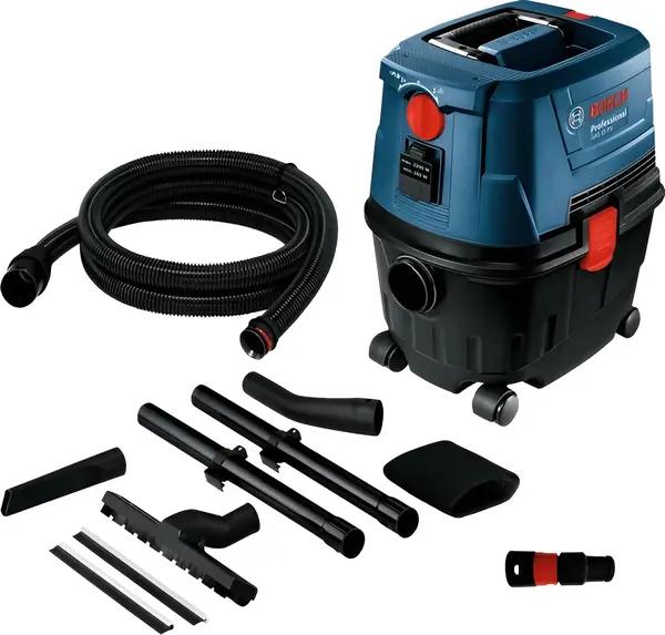 Aspirator profesional pentru curățare uscată și umedă Bosch - GAS 15 PS, 1100 W, 15 l