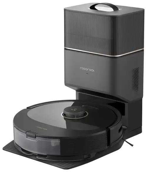 Aspirator robot Roborock Q8 Max+, aspirator&mop&statie inteligenta de golire automata, 59W, LiDAR, 5500Pa, mapare 3D, 5200mAh, recipient praf: 770ml, Negru