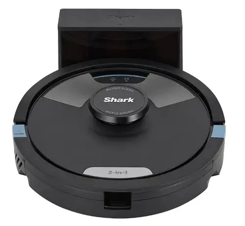 Aspirator robot Shark Matrix Plus 2-in-1 RV2620WDEU, 650 W, Autonomie 110 minute, Recipient statie colectare 1.8 l, Recipient colectare 0.3 l, Functie Self-Empty, Sonic mop, CleanEdge Detect (Negru)