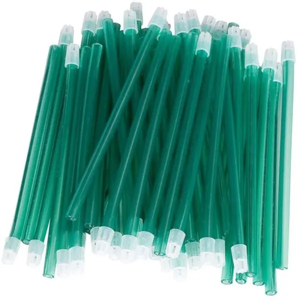 Aspirator Saliva 15 cm, Cap Detasabil Verde, 100 Bucati